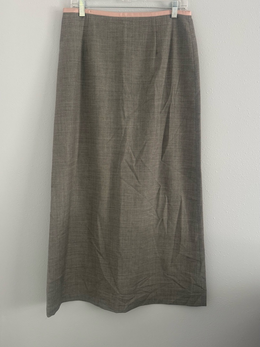 Jacob Neutral Grey Maxi Wool Skirt